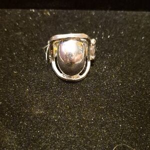 Sterling Silver Dome Clip-On Earrings - Silver